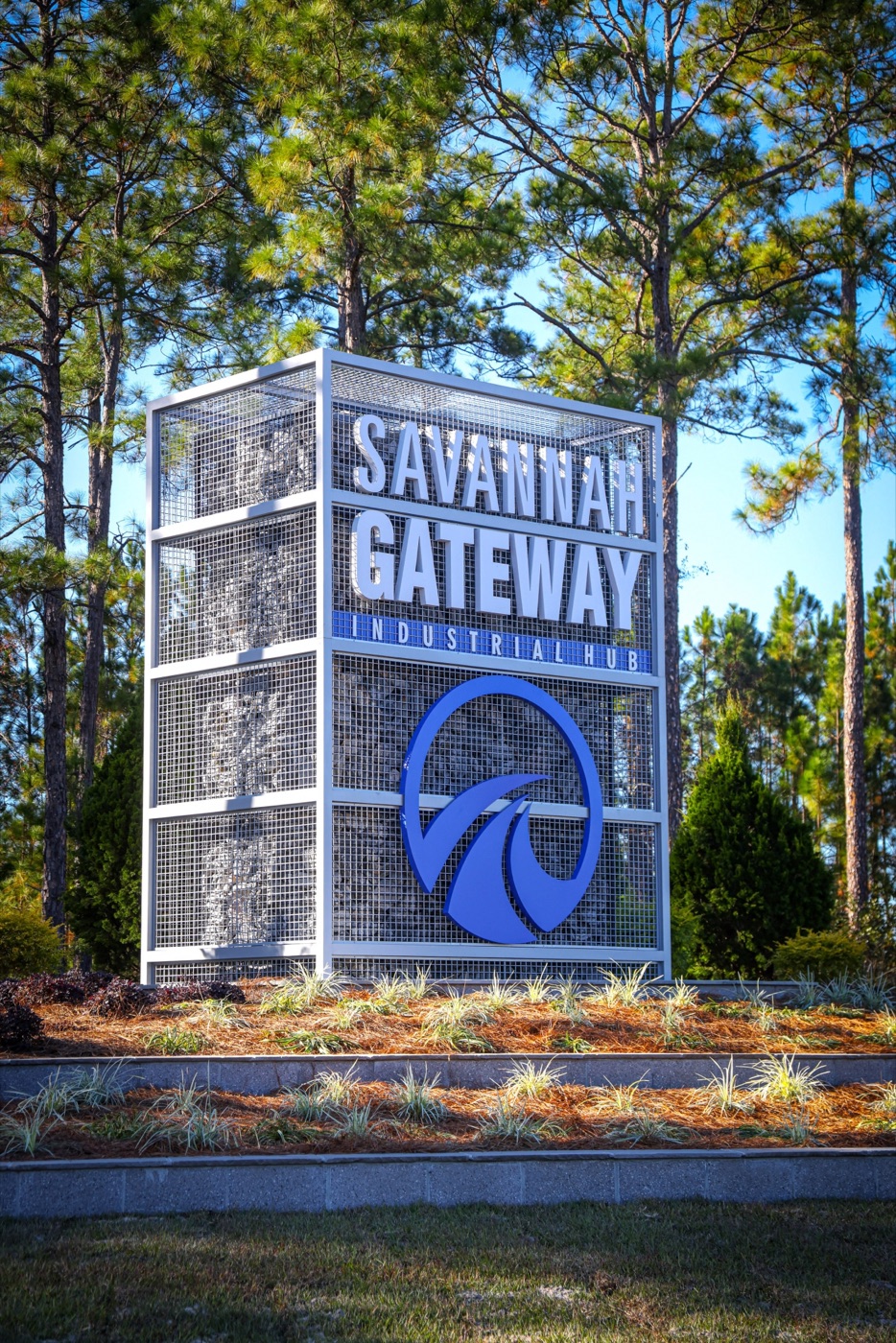 Savannah Gateway Industrial Hub sign, the site of the planned data center campus