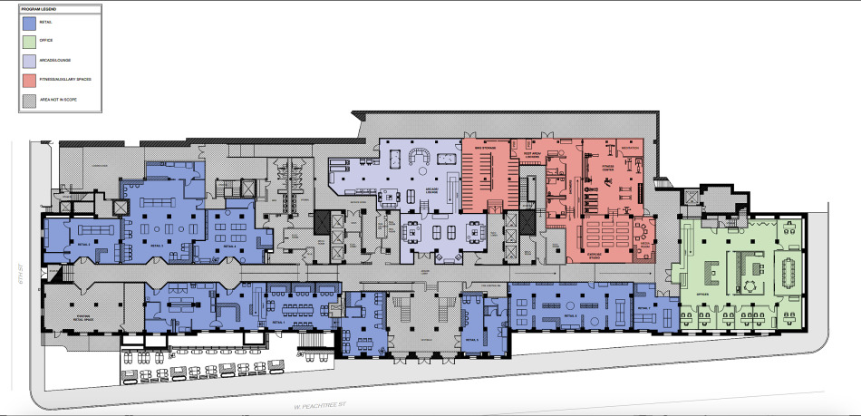 Ground-floor plan for the Biltmore renovation.