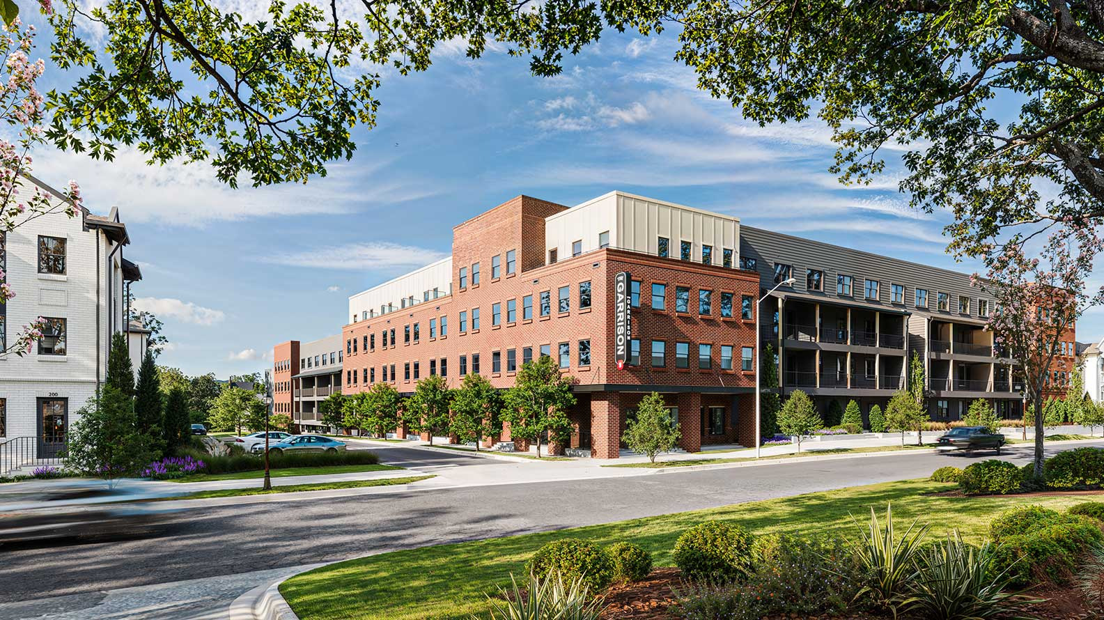 Rendering of The Garrison apartment building.