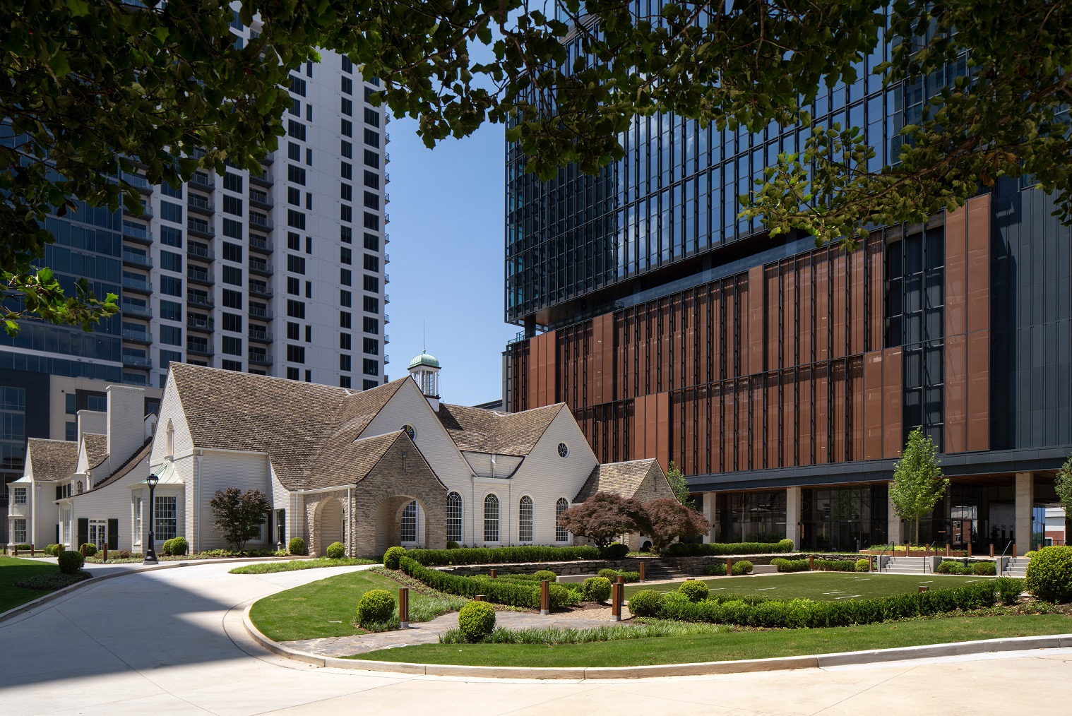 Rendering of the Patterson House entrance and grounds.
